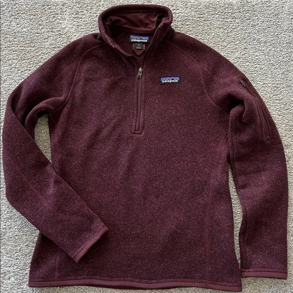 Patagonia Maroon Half-Zip Fleece - Picture 1 of 5